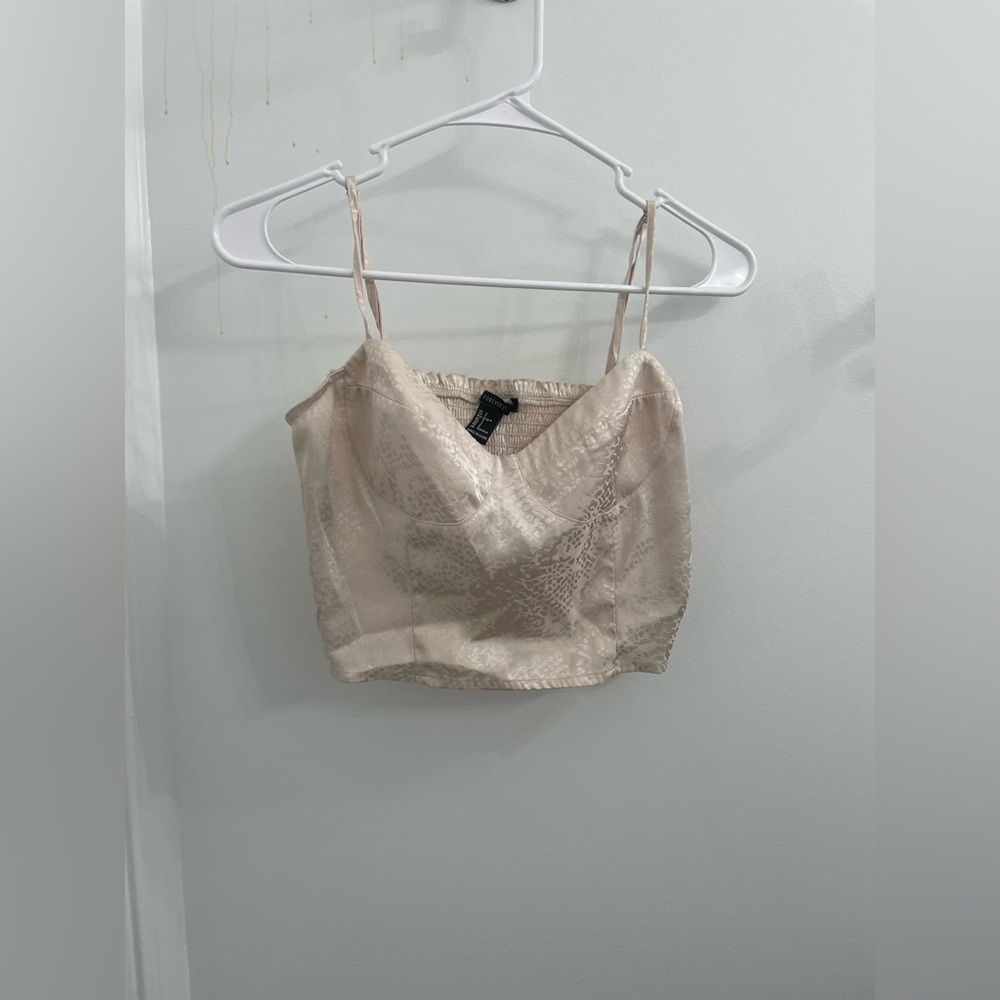 Pink scaly crop top from Forever 21